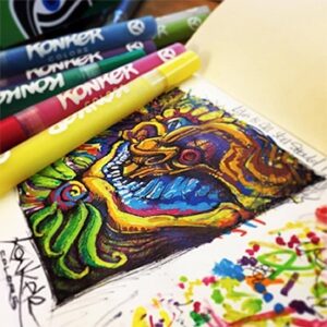 Konker Colors'tan Canlı Akrilik Boya Markörleri | Sanatlar ve El Sanatları