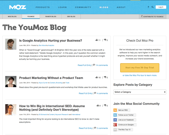 Блог YouMoz