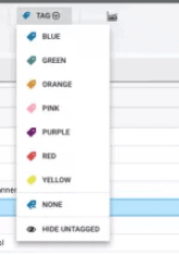 las etiquetas codificadas por colores que puede agregar a sus palabras clave en secockpit