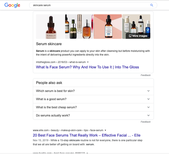 how to use serum search engine results page