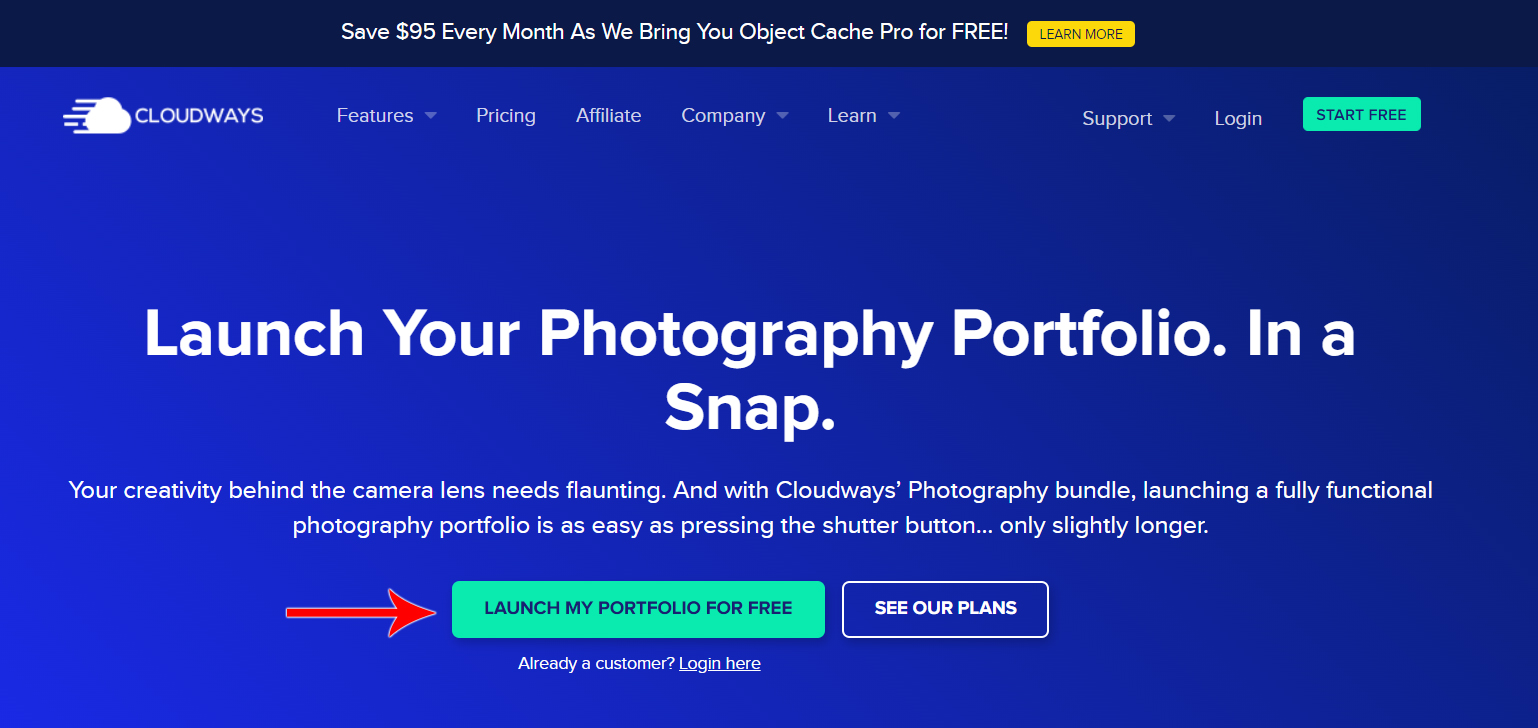 Lancia il tuo sito web di fotografia