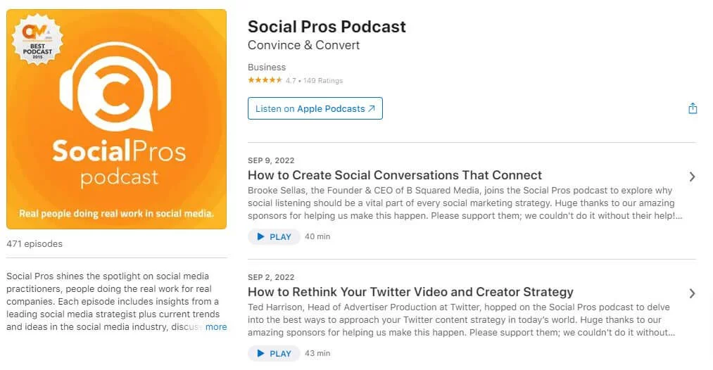 Melhores podcasts de mídia social - podcast de profissionais sociais