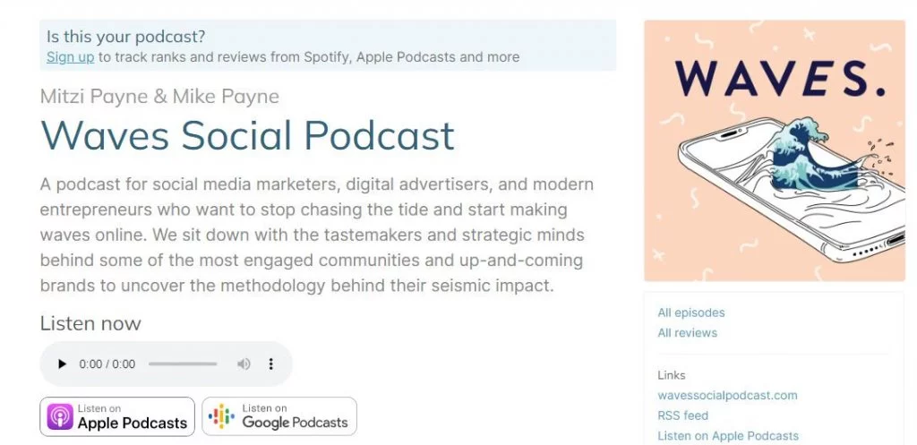 Cele mai bune podcasturi de rețele sociale - Waves Social Podcast