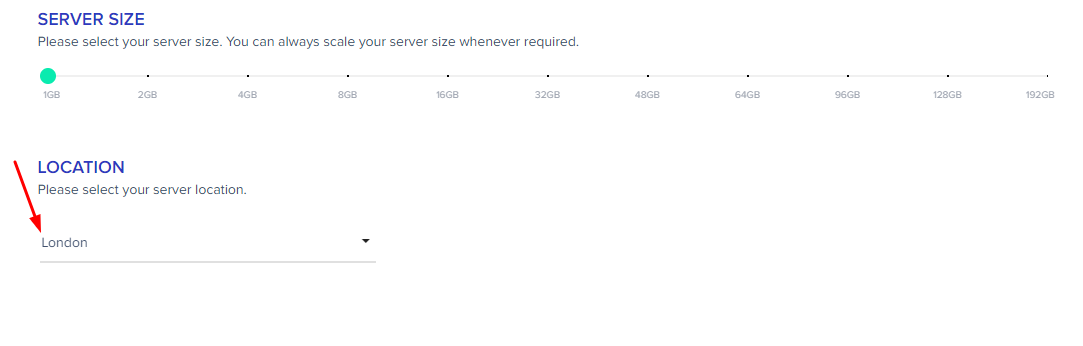 wybierz centrum danych dla swojego serwera w cloudways