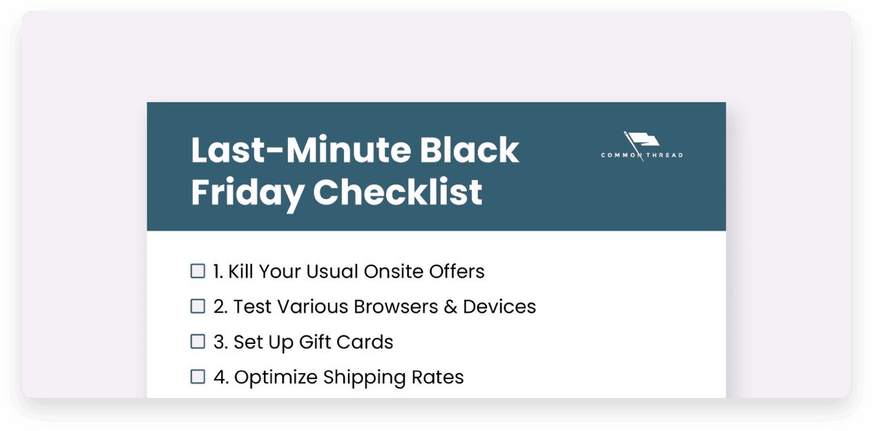 Preview image of the 20-point Black Friday checklist