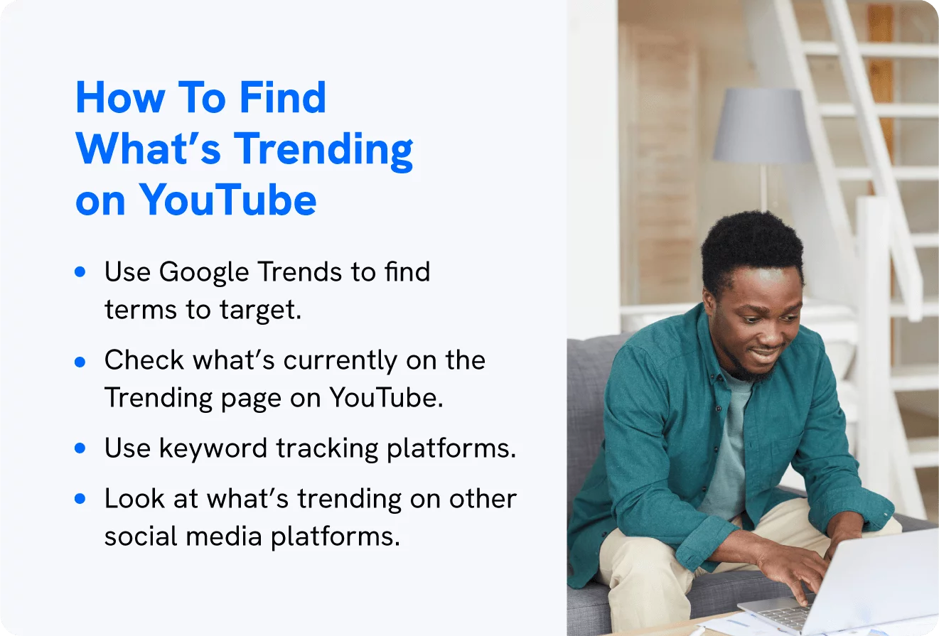 Un grafico mostra come promuovere i video di YouTube trovando ciò che è di tendenza.