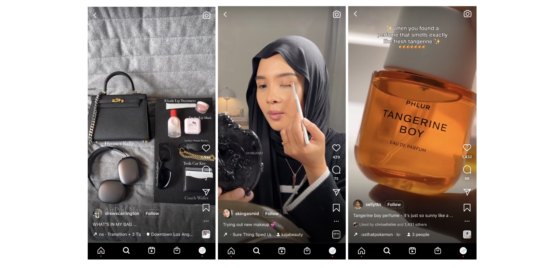 3 bobine di Instagram dai creatori di contenuti generati dagli utenti