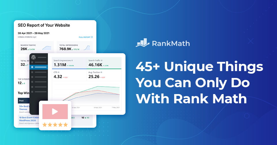 45 多件只有使用 Rank Math 才能做的独特事情