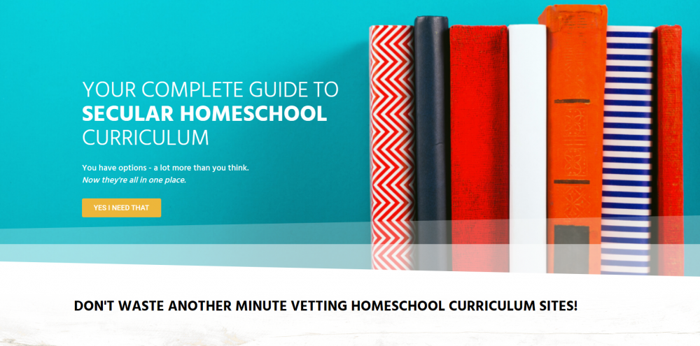 Contoh halaman arahan kurikulum homeschool
