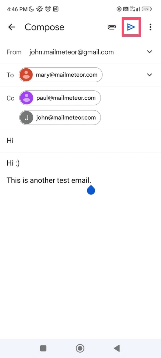 Android の Gmail で CC を送信する