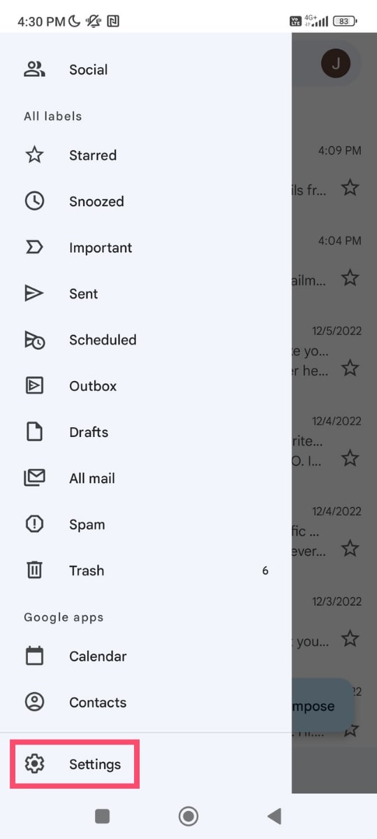Gmail の設定
