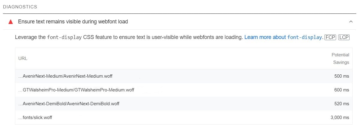 PageSpeed Insights の Webfont Load 警告中にテキストが表示されたままになるようにする