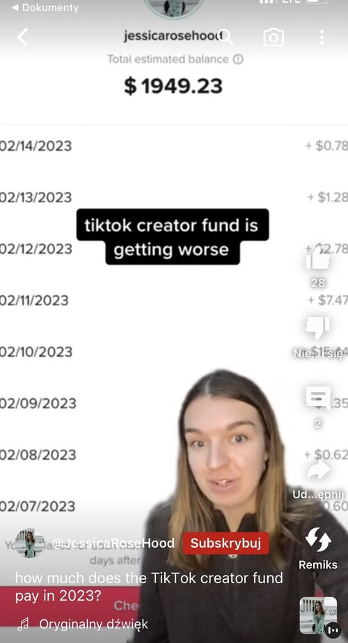 TikTok 크리에이터 펀드 - 펀드 악화