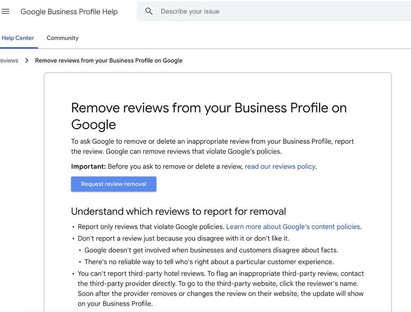Cómo eliminar reseñas falsas en Google: qué reseñas reportar para su eliminación