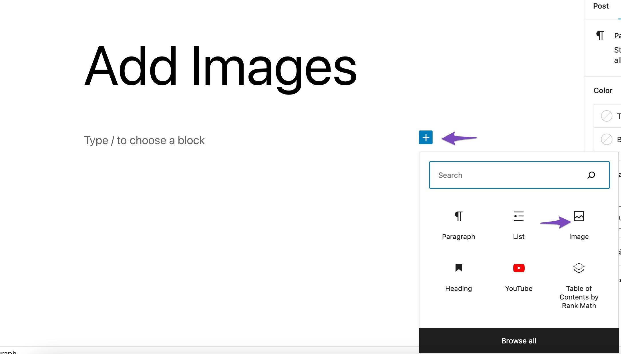 Tambahkan blok gambar