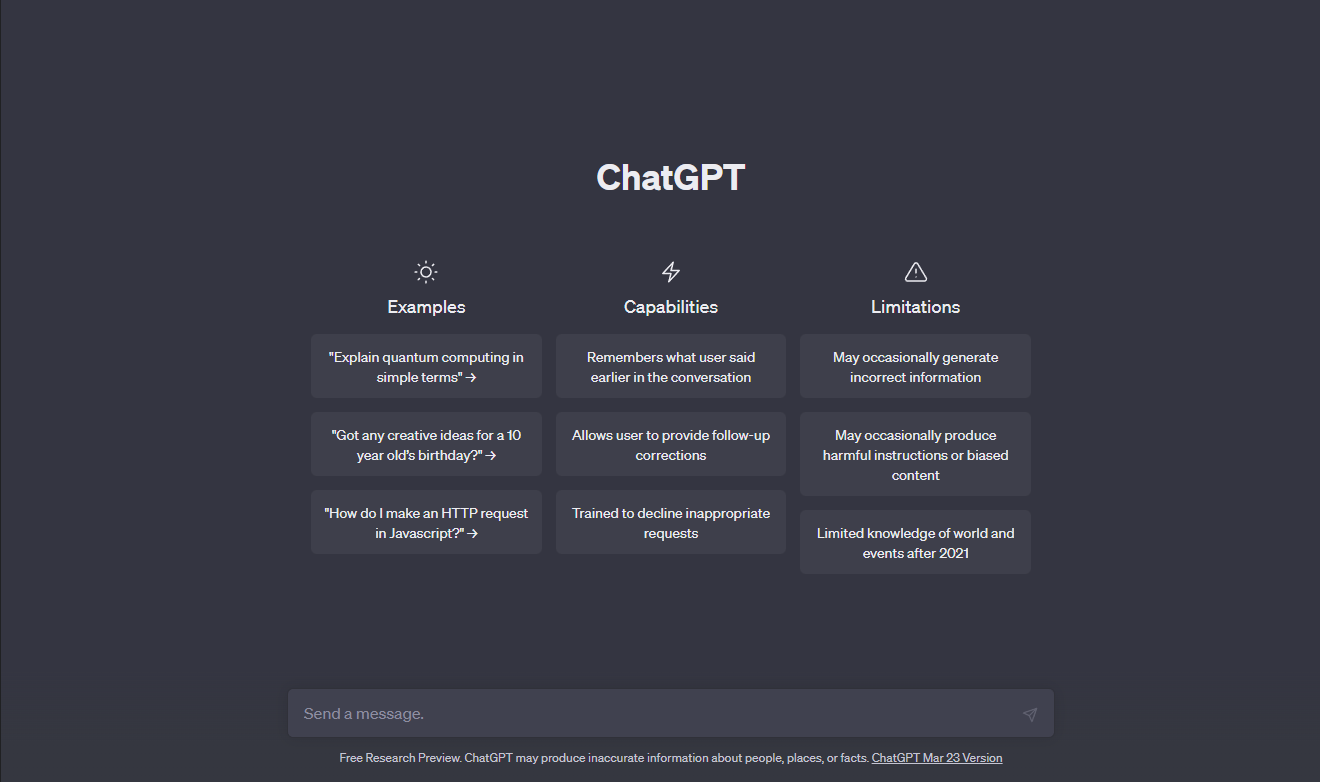 Présentation de ChatGPT