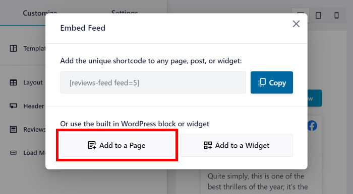 adicionar a um widget de página feedback feed pro