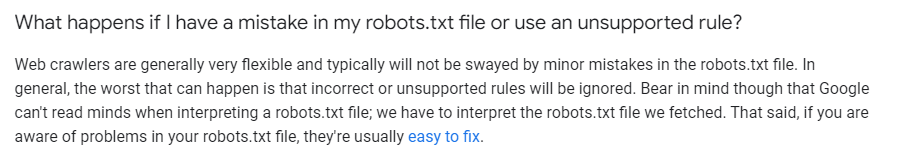 Google 搜索中心對 robots.txt 文件的評價