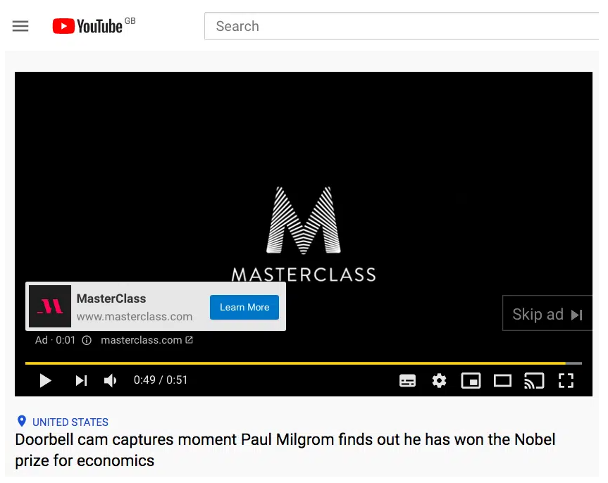 Masterclass economie - anunț video programatic