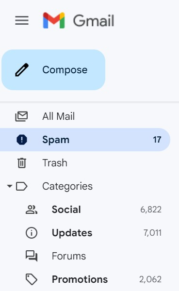 E-posta kategorileri