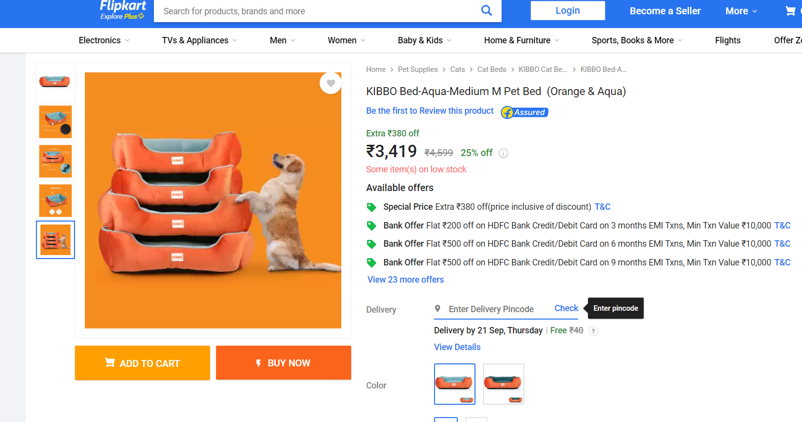 KIBBO utilise un chien juste à côté du lit pour donner aux acheteurs une meilleure perception de la hauteur