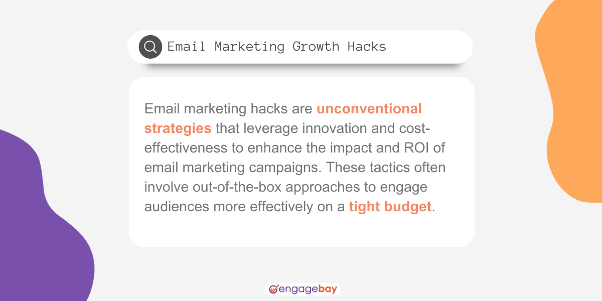 Definizione degli hack di crescita dell'email marketing