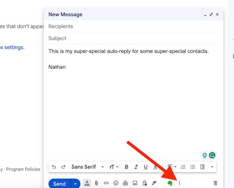 Gmail otomatik yanıtını özelleştirin
