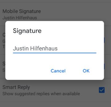Добавление мобильной подписи