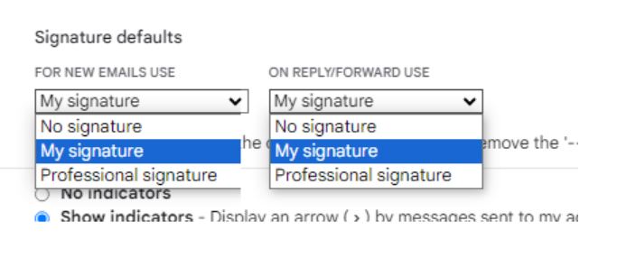 Configuração de assinatura automática