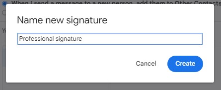 تسمية التوقيع