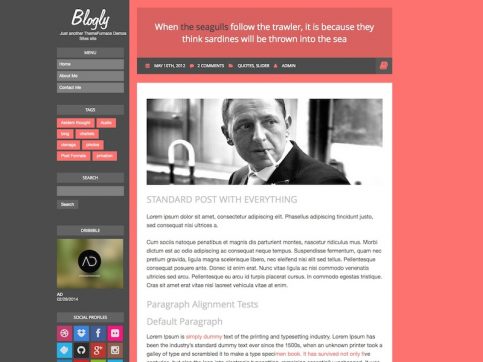 Тема WordPress для ведения блогов Blogly