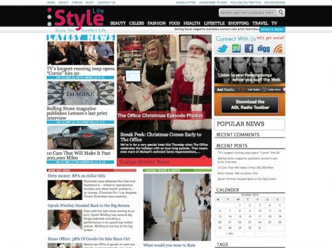Motyw WordPress magazynu StyleLife