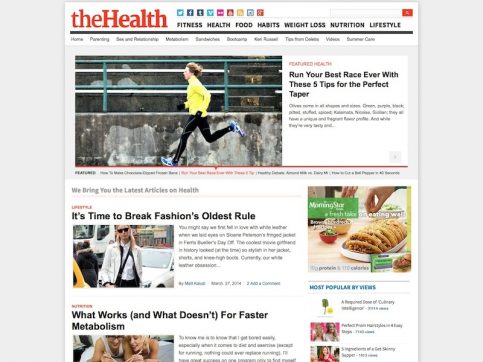 Il tema WordPress per la salute