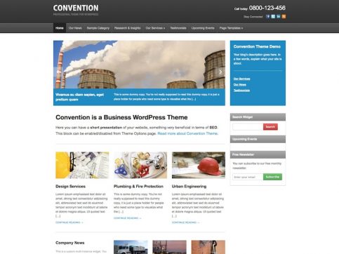 Tema WordPress de negócios de convenção