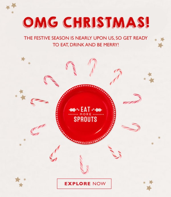 E-mail promotionnel de Noël