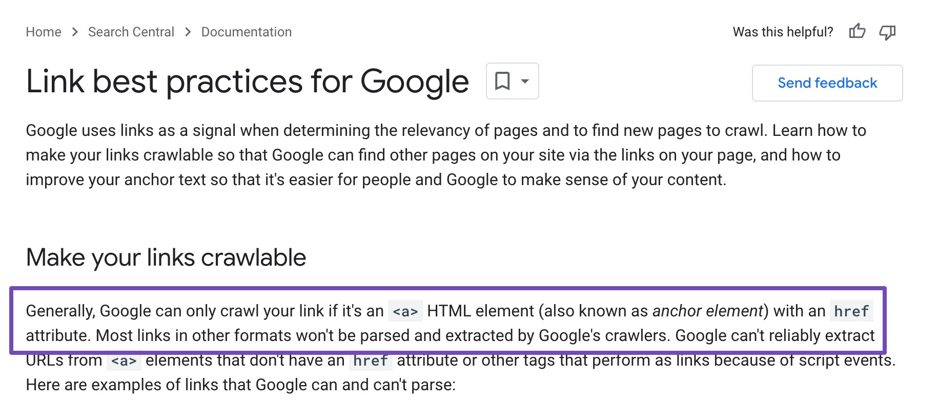 Ghidul Google privind linkurile