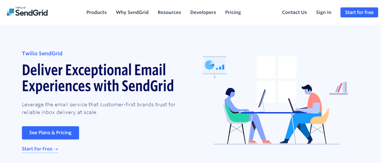 برنامج إرسال الرسائل الإخبارية عبر البريد الإلكتروني SendGrid