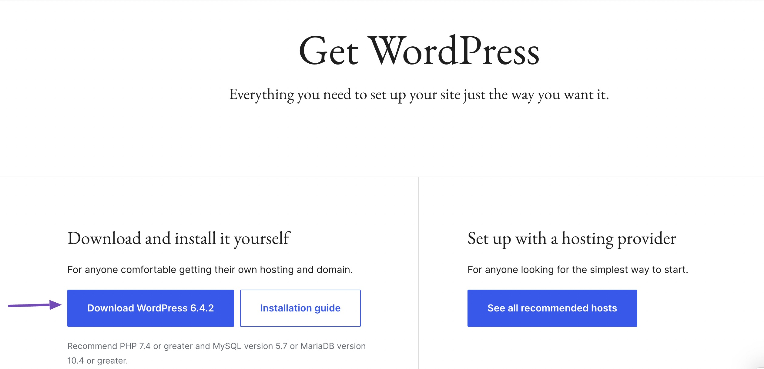Télécharger WordPress