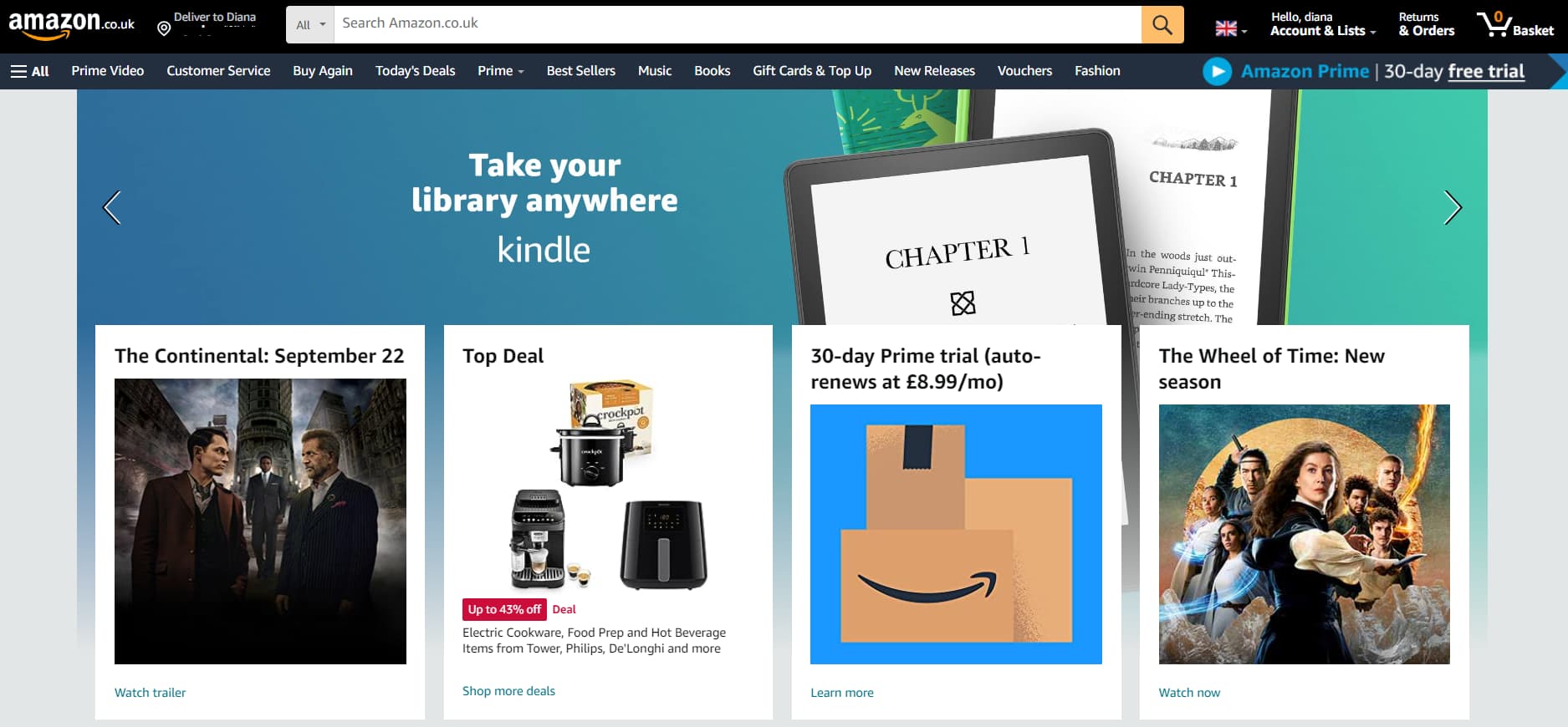 recomendações personalizadas de IA da Amazon