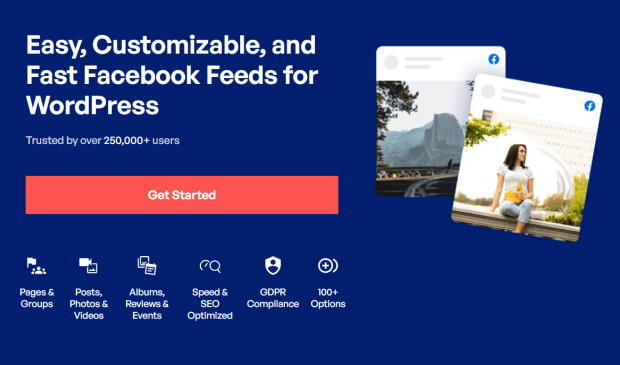 หน้าแรกของ Facebook Feed Pro แบบกำหนดเอง