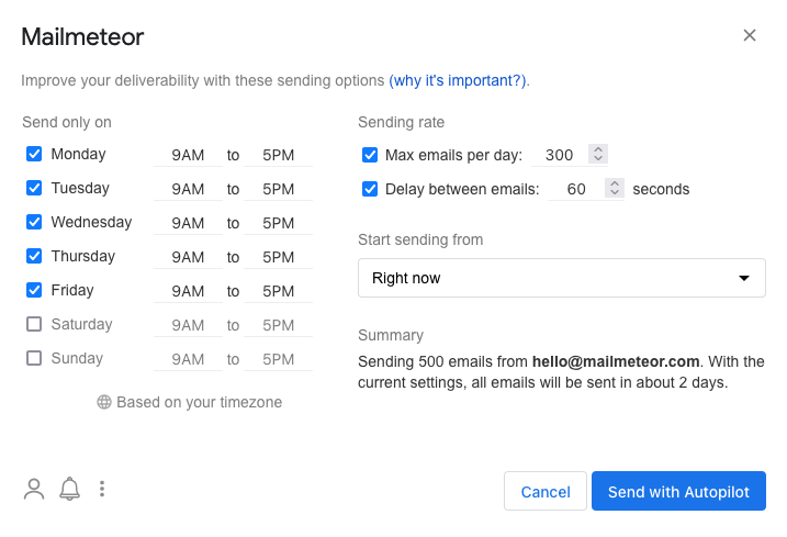 Invio automatico della posta unione di Gmail