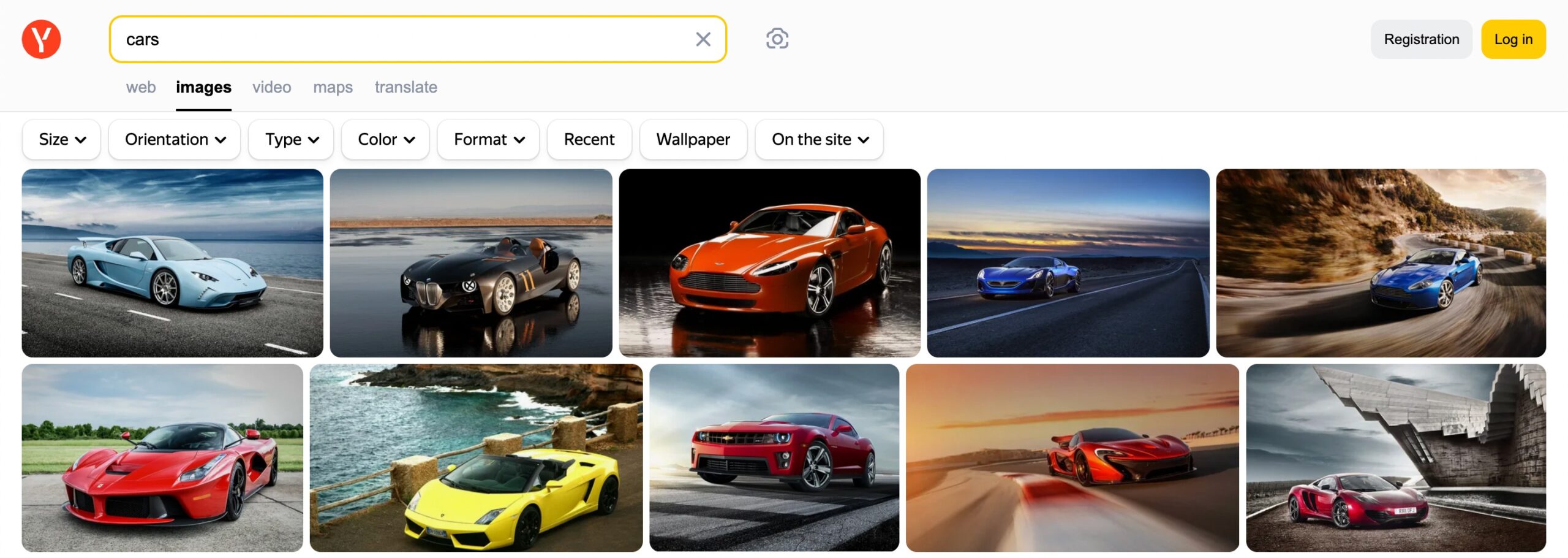 Yandex 画像検索