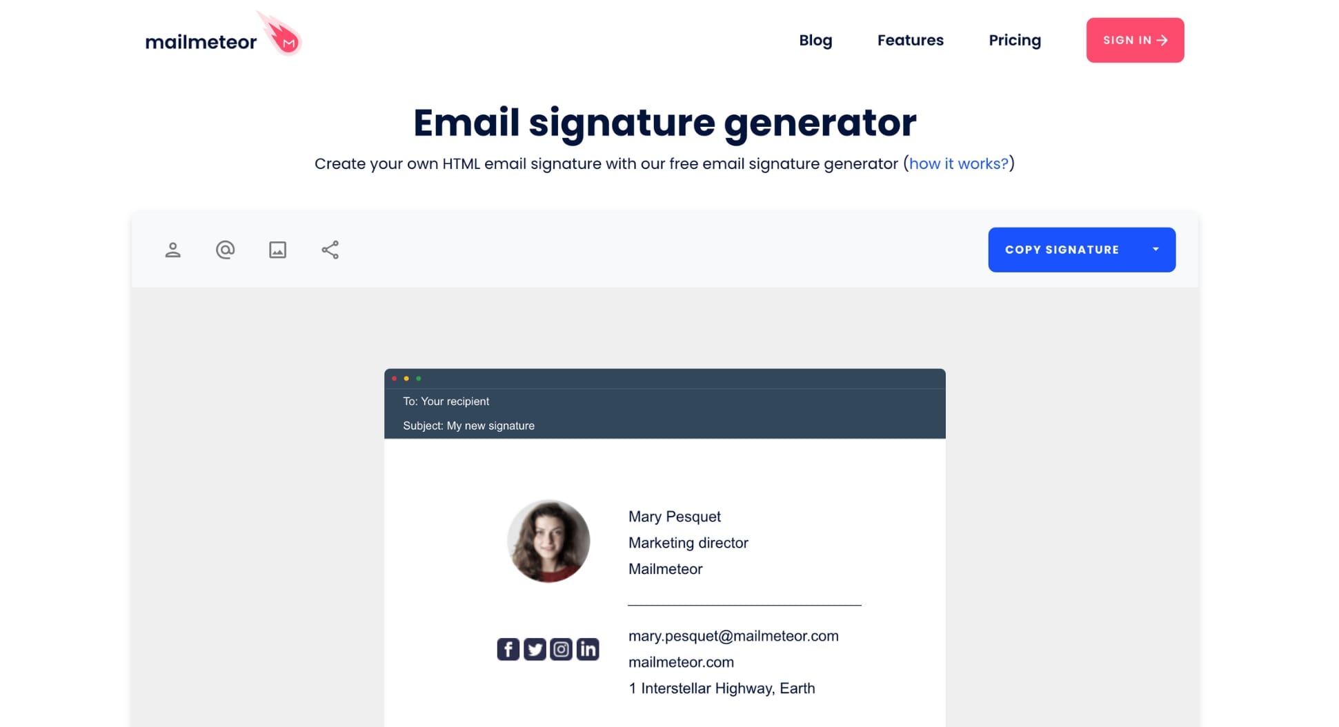 Générateur de signature email