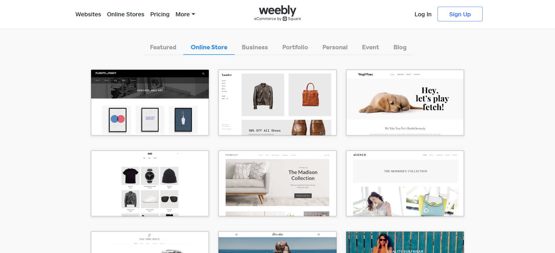 Templat Weebly