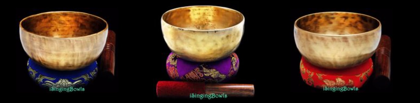 iSingingBowls-アンティークのチベットのシンギングボウル
