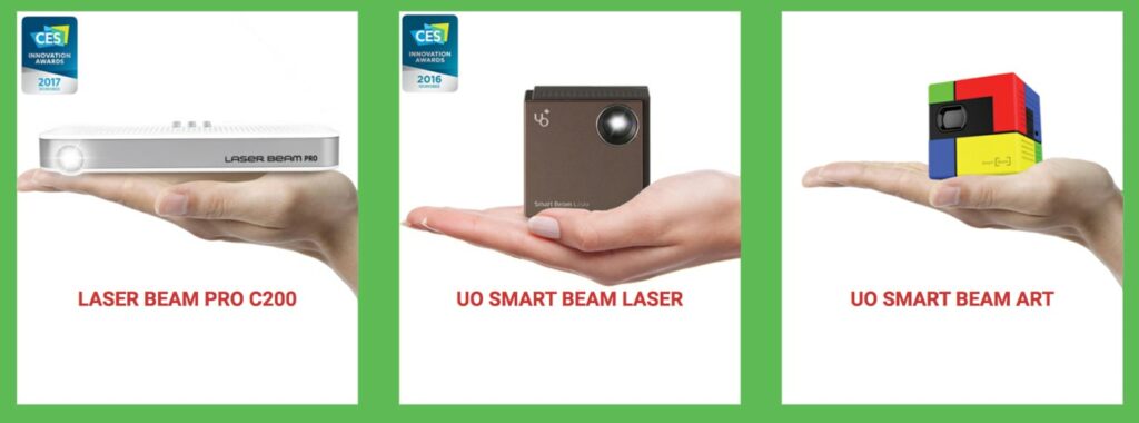 Gamă unică de proiectoare portabile cu laser