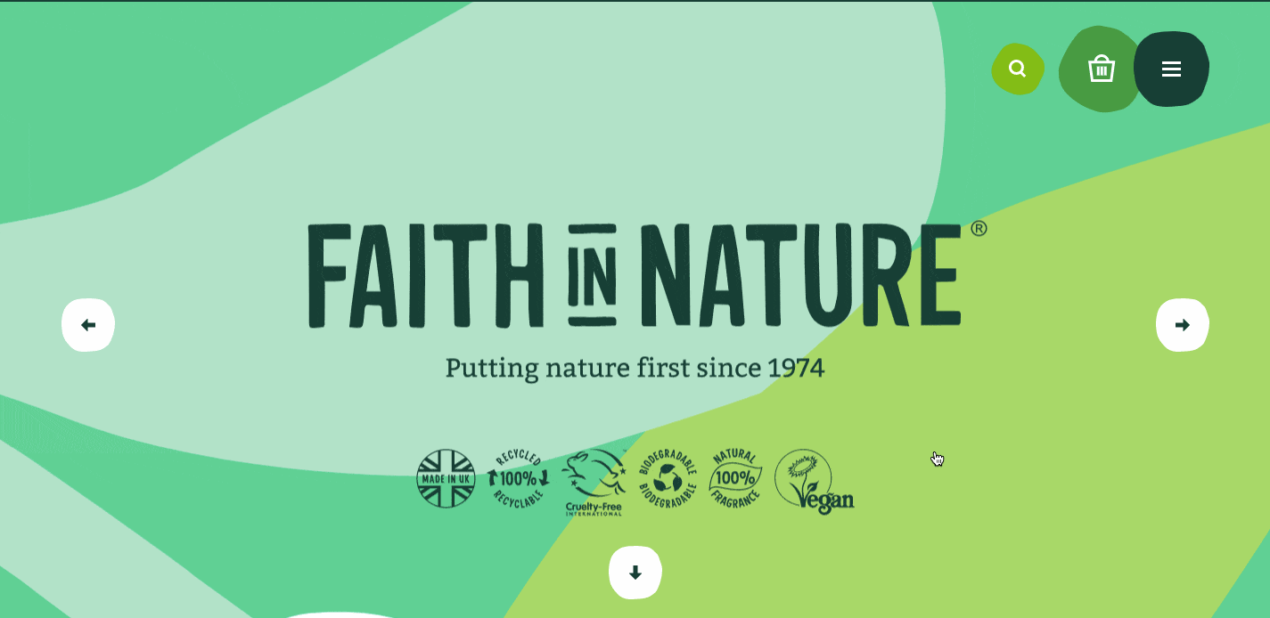 Site-ul Faith in Nature